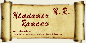 Mladomir Romčev vizit kartica